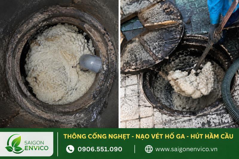 Giải cứu 15m cống thoát nước bịt kín bởi “mỡ đá” tại nhà hàng quận 1